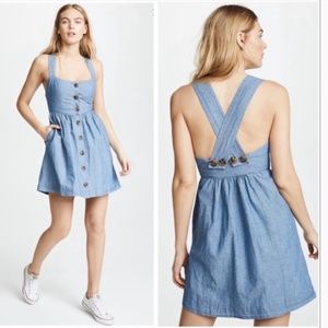 Free People Jean Romper skirt